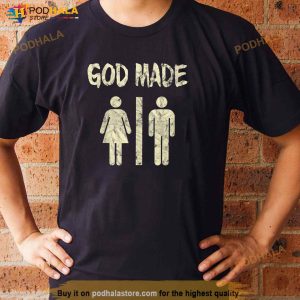 God Made Women Men Funny Christian Shirt 2
