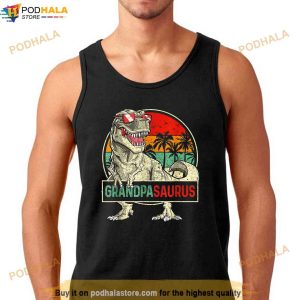 Grandpa Saurus Funny T Rex Dinosaur Fathers Day Vintage Gift Shirt 2 1