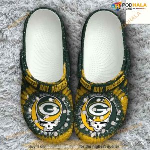 Green Bay Packers Crocs Clog Shoesskull
