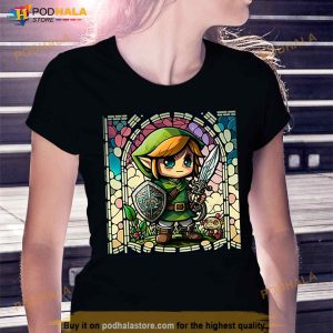 Green Hero Stained Glass Link Camp Camp Shirt 2