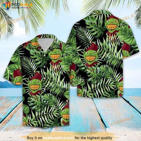 Grinch Green Tropical Funny Hawaiian Shirt, Hawaiian Button Up Shirt