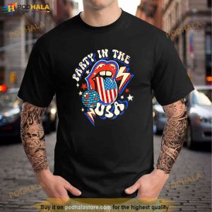 Groovy Disco Funny Party In The Us July 4th Usa Patriotic Shirt 2