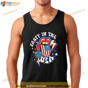 Groovy Disco Funny Party In The Us July 4th Usa Patriotic Shirt 3