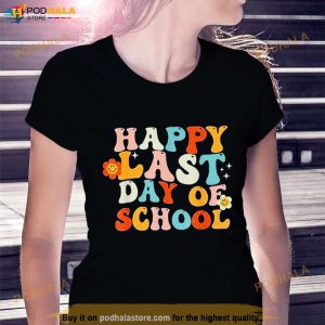 Groovy Happy Last Day Of School Teacher End Of School Year T Shirt