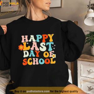Groovy Happy Last Day Of School Teacher End Of School Year T Shirt 3