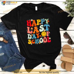 Groovy Happy Last Day of School Teacher Student Graduation Shirt
