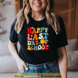 Groovy Happy Last Day Of School Teacher Student Graduation Shirt 2
