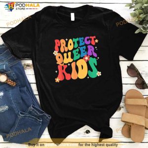 Groovy Heart Shape Protect Queer Kids Lgbt Pride Month Ally Shirt 3