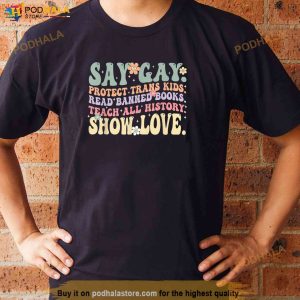 Groovy Say Gay Protect Trans Kids Read Banned Books Lgbt Shirt 3