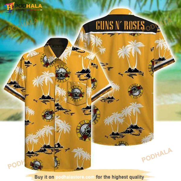 Guns N Roses Funny Hawaiian Shirt, Hawaiian Button Up Shirt
