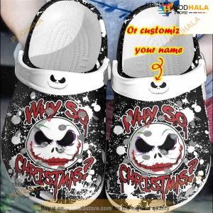 Halloween Crocs Personalized Jack Skellington Joker Face Why So Christmas Clogs Crocband Shoes