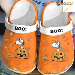 Halloween Snoopy Boo Pumpkin Crocs Clog Shoes
