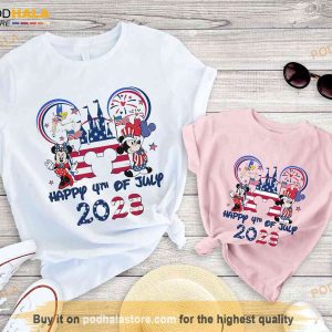 Happy 4th Of July Mickey Minnie Independence Day Shirt Magic Kingdom Mickey Tee 2