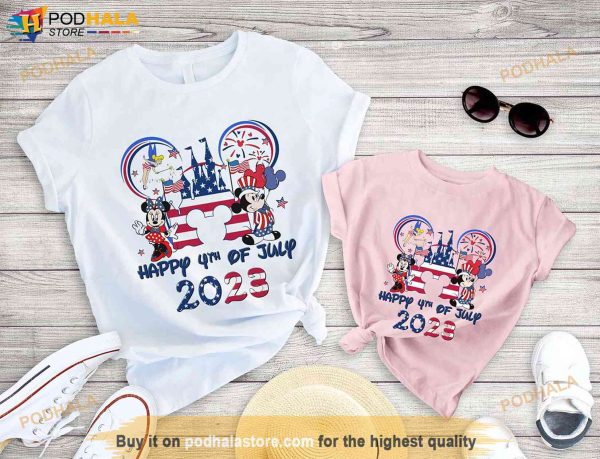 Happy 4Th Of July Mickey Minnie Independence Day Shirt, Magic Kingdom Mickey Tee