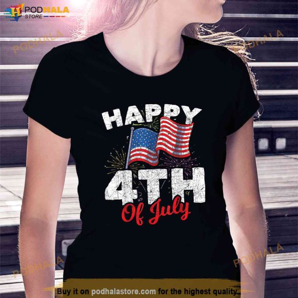 Happy 4th Of July Patriotic American US Flag 4th Of July Shirt