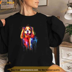 Happy Baby Cavalier Watercolor Art Trending Shirt 3