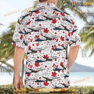 Happy Canada Day Westjet Boeing 787 9 Dreamliner Aloha Hawaiian Shirt 2