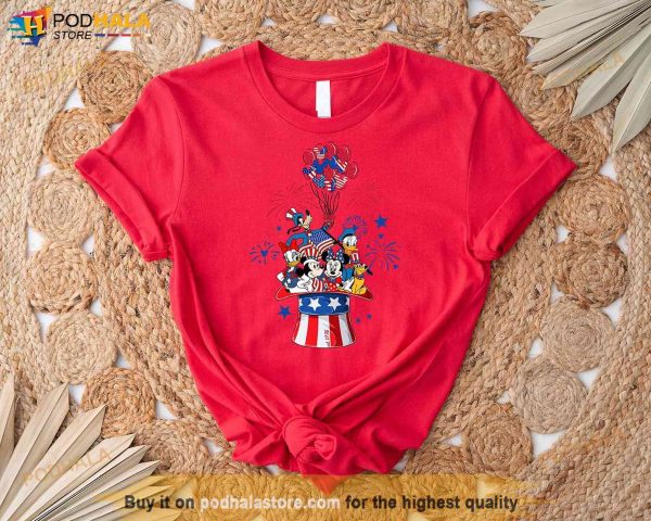 Happy Disney 4th Of July Shirt, Patriotic Disney Mickey Mouse And Friends