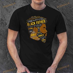 Happy Fathers Day Black Father King Afro African Man Shirt