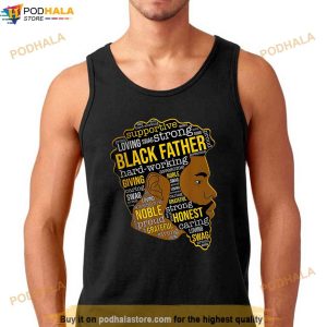 Happy Fathers Day Black Father King Afro African Man Shirt 2