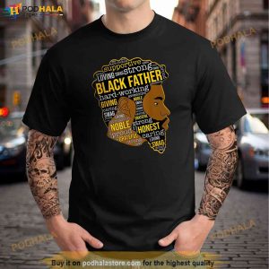 Happy Fathers Day Black Father King Afro African Man Shirt 3