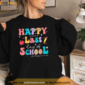 Happy Last Day Of School Hello Summer Students And Teachers Shirt 3