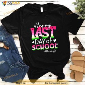 Happy Last Day Of School Para Life Watermelon Summer Vibes Shirt 3