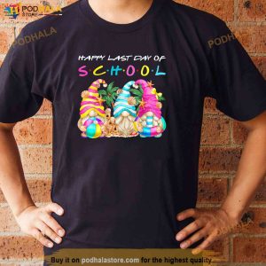 Happy Last Day Of School Teacher Student Graduation Gnomes Funny Shirt 3