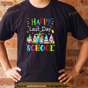 Happy Last Day Of School Teacher Student Graduation Gnomes Shirt 2