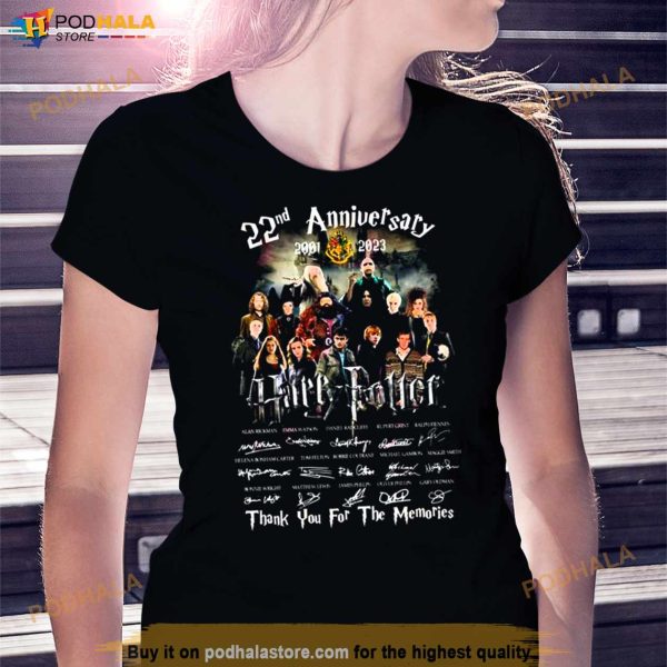 Harry Potter 22nd Anniversary 2001 – 2023 Thank You For The Memories Signatures Shirt