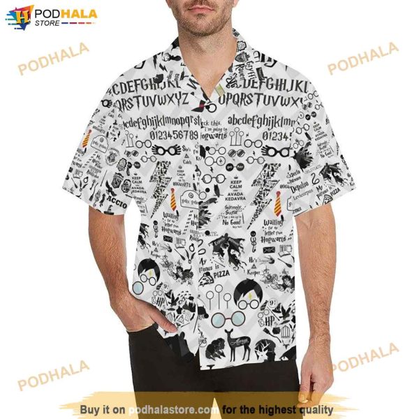 Harry Potter Seamless Funny Hawaiian Shirt, Hawaiian Button Up Shirt