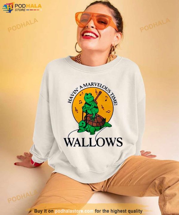 Having A Marvelous Time Wallows Frog Riding Turtle Band Tour Shirt