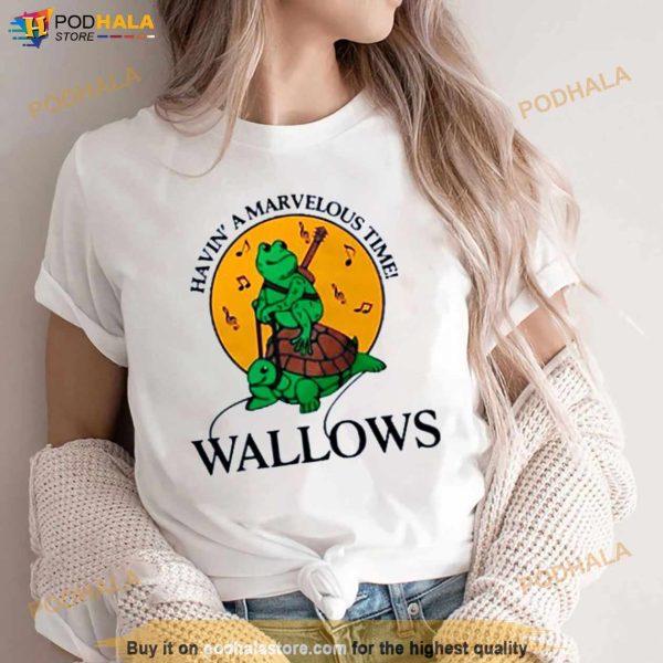 Having A Marvelous Time Wallows Frog Riding Turtle Band Tour Shirt