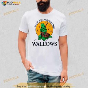 Having A Marvelous Time Wallows Frog Riding Turtle Band Tour Shirt 3