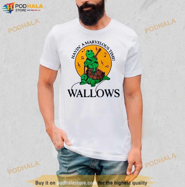 Having A Marvelous Time Wallows Frog Riding Turtle Band Tour Shirt