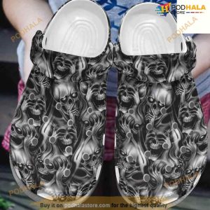 Hear No Evil Skull Shoes Clogsbland Crocs Clog Shoes