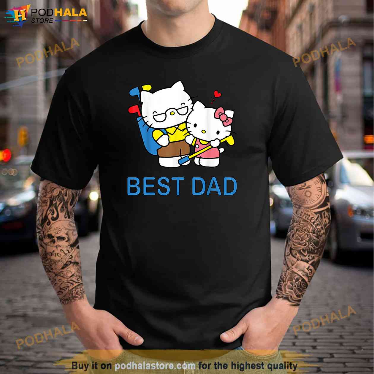 Hello Kitty Best Dad Fathers Day Shirt - Bring Your Ideas, Thoughts And  Imaginations Into Reality Today