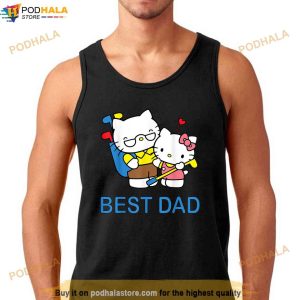 Hello Kitty Best Dad Fathers Day Shirt 2