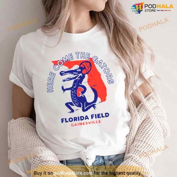 Here Come The Gators Vintage Florida Field Gainesville Shirt