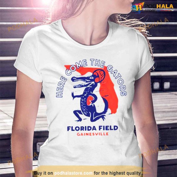 Here Come The Gators Vintage Florida Field Gainesville Shirt