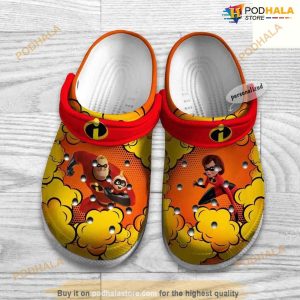 Hero Family Red Pattern Graphic Cartoon Crocs Clog Shoes