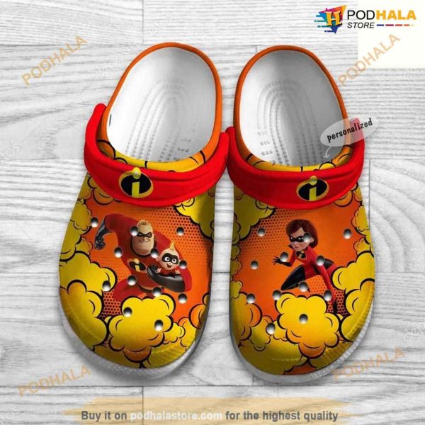 Hero Family Red Pattern Graphic Cartoon Crocs Clog Shoes