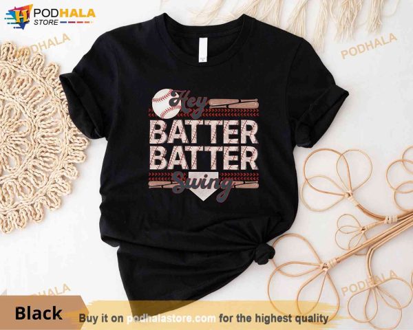 Hey Batter Batter Swing Shirt, Baseball Game Shirt for Women Men