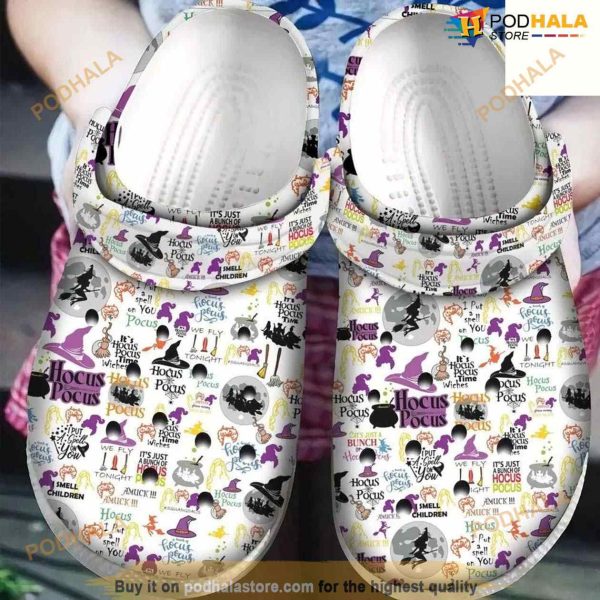 Hocus Pocus Halloween Pattern Sanderson Sisters Christmas Crocs Clog Shoes