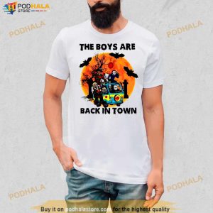 Horror Movie The Boys Are Back In Town Halloween Shirt
