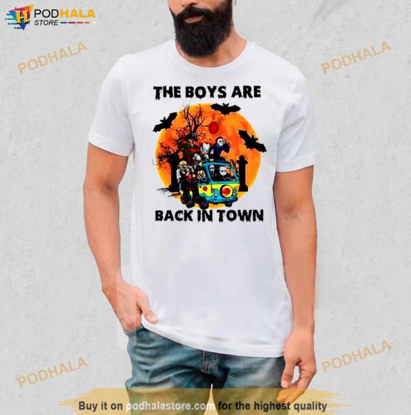 Horror Movie The Boys Are Back In Town Halloween Shirt