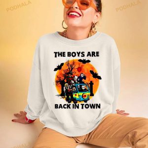 Horror Movie The Boys Are Back In Town Halloween Shirt 2