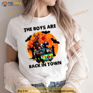 Horror Movie The Boys Are Back In Town Halloween Shirt 3