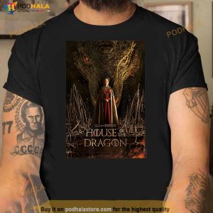 House Of The Dragon Rhaenyra Targaryen Iron Throne Poster T Shirt 2