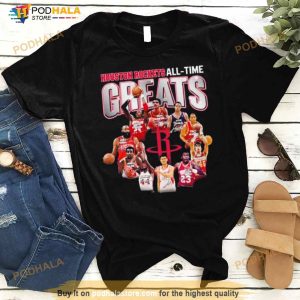 Houston Rockets All Time Greats Signatures 2023 Shirt 2